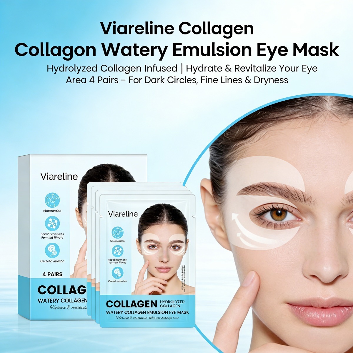 Eye Pad Collagen - Parches de Colágeno para Ojos, Reducen