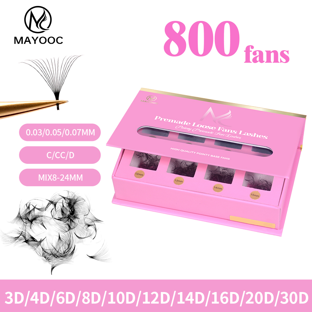 Eyelash Extension Logo - MAYOOC 800 Fans Pestañas Postizas Sueltas