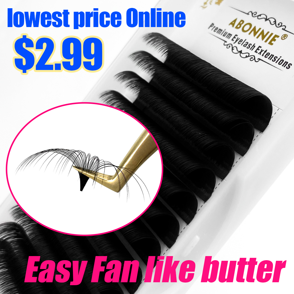 Mega Volume Lash - Abonnie-pestañas fáciles de 0,03-0,10mm, ventiladores de