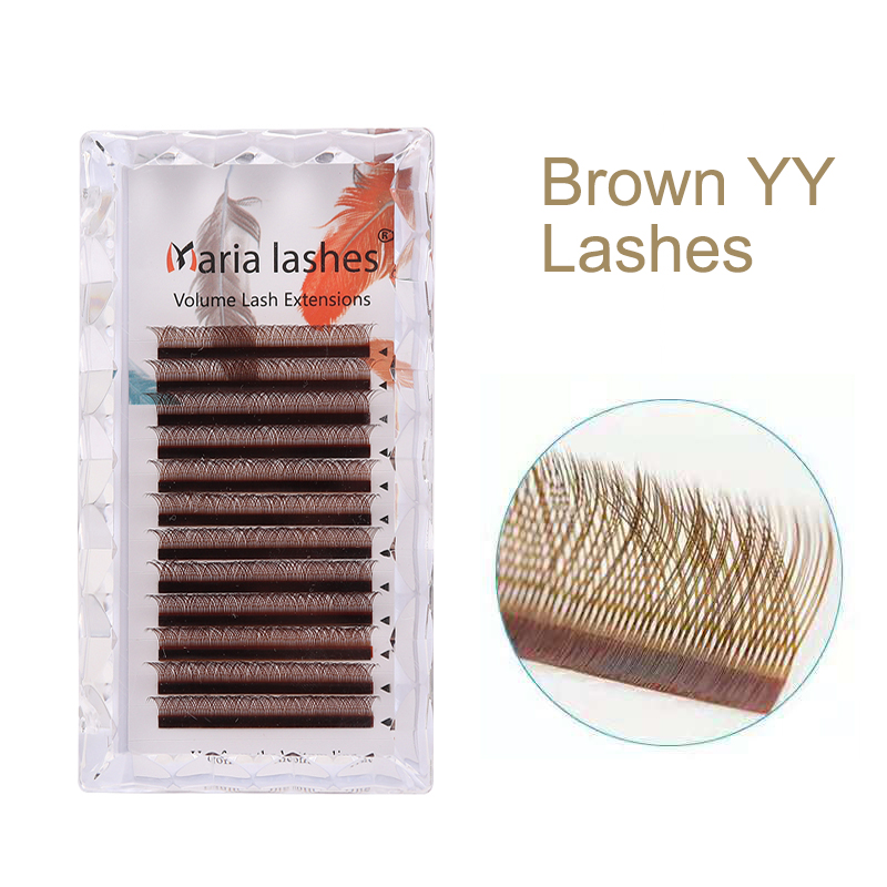 Eyelash Extension Logo - MARIA Brown YY pestañas en forma