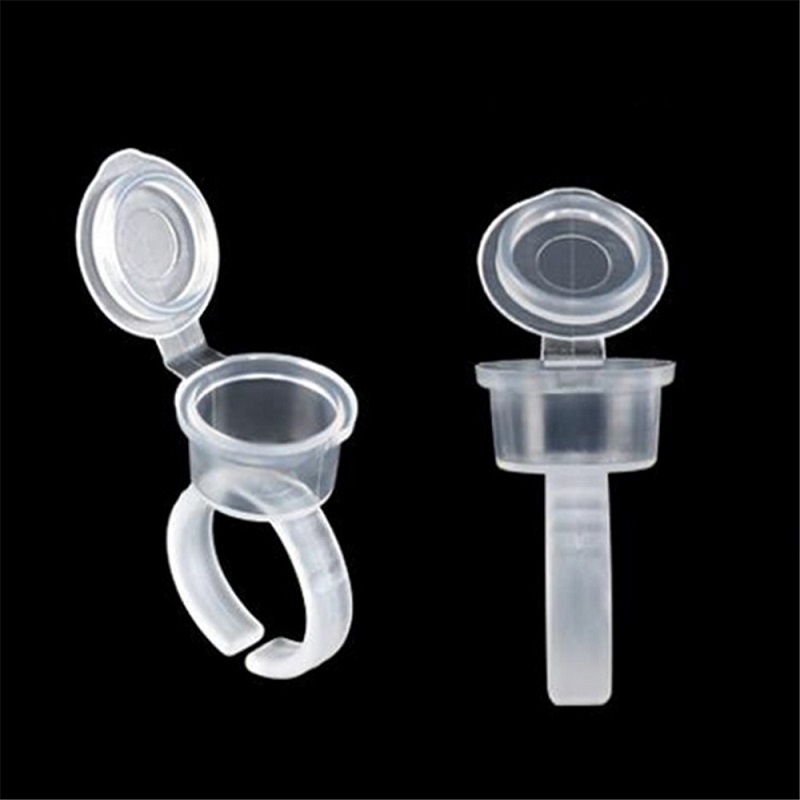 Eyelash Extension Permanent - Anillos de tinta transparentes para tatuaje,