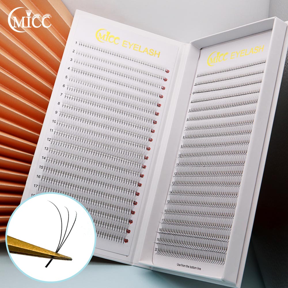 Eyelash Extension Russian - 40 líneas 2D 1600 ventiladores 20D