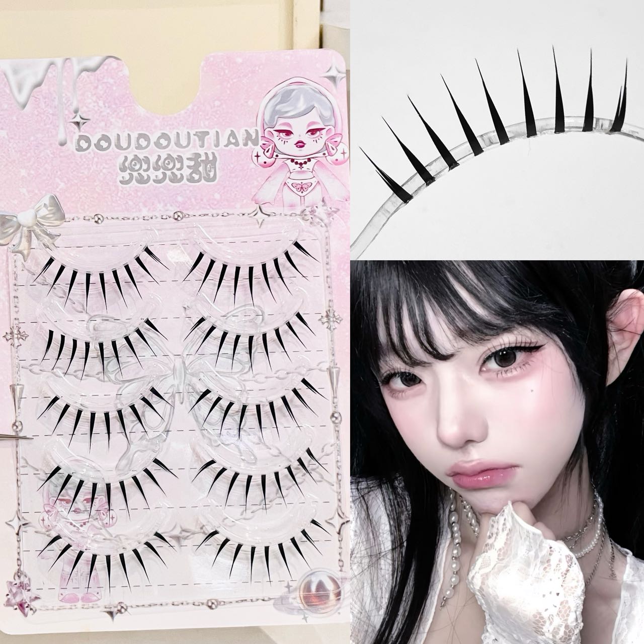 Eyelash Extension Natural - Pestañas Postizas Doudoutian con Aspecto Húmedo,
