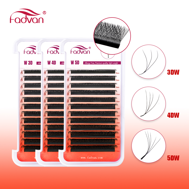 Pestañas FADVAN W 3D 4D 5D 8-1 - Eyelash Extension Logo reseña y precio