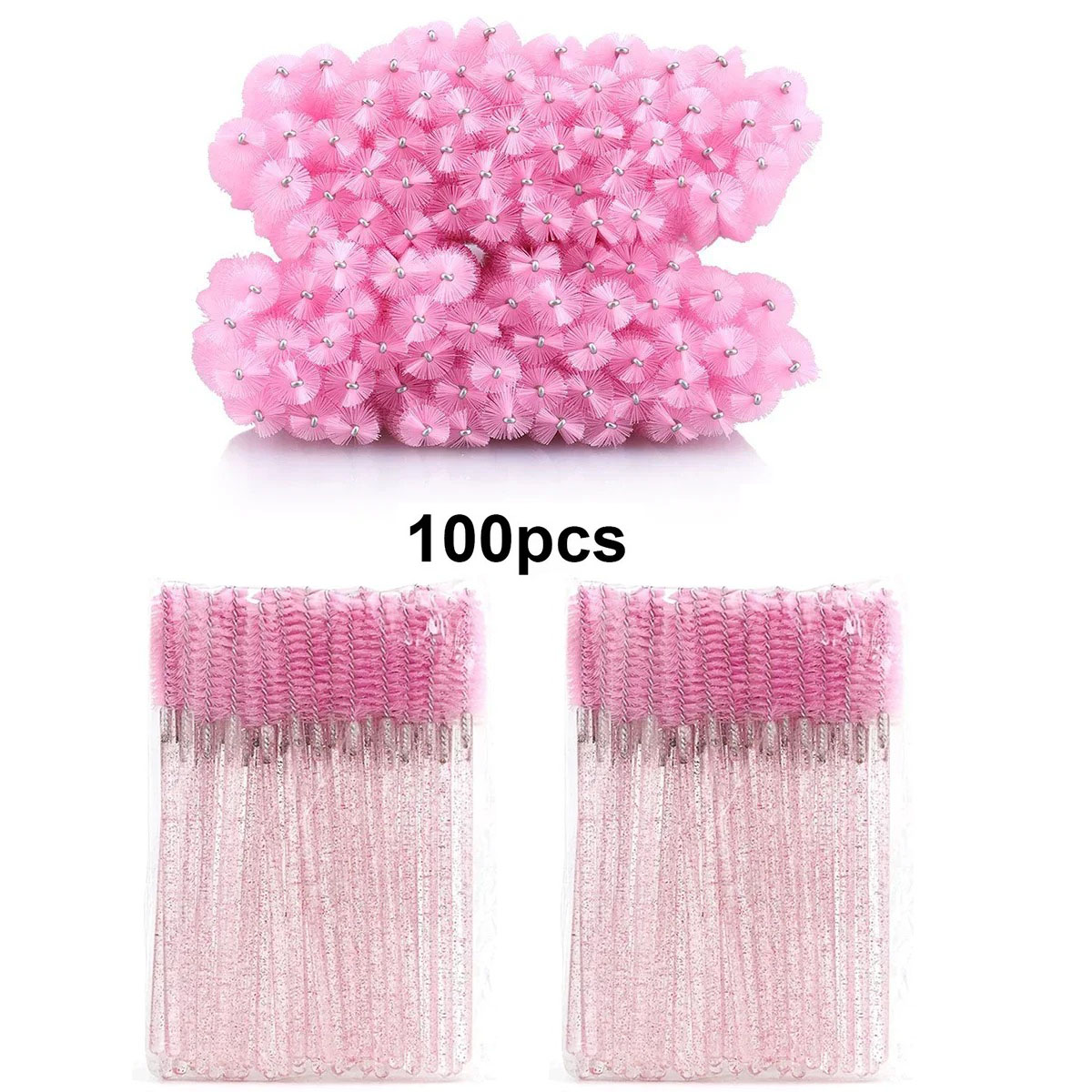 100 Uds cepillos de pestañas d - Eyelash Extension Wholesale reseña y precio
