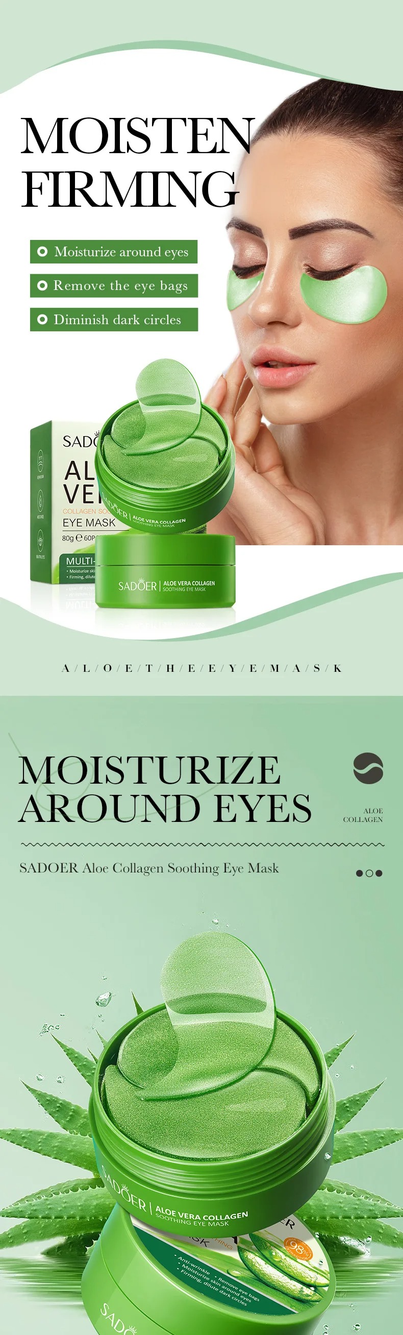 Mascarilla de colágeno de Aloe - Eye Pad Collagen reseña y precio