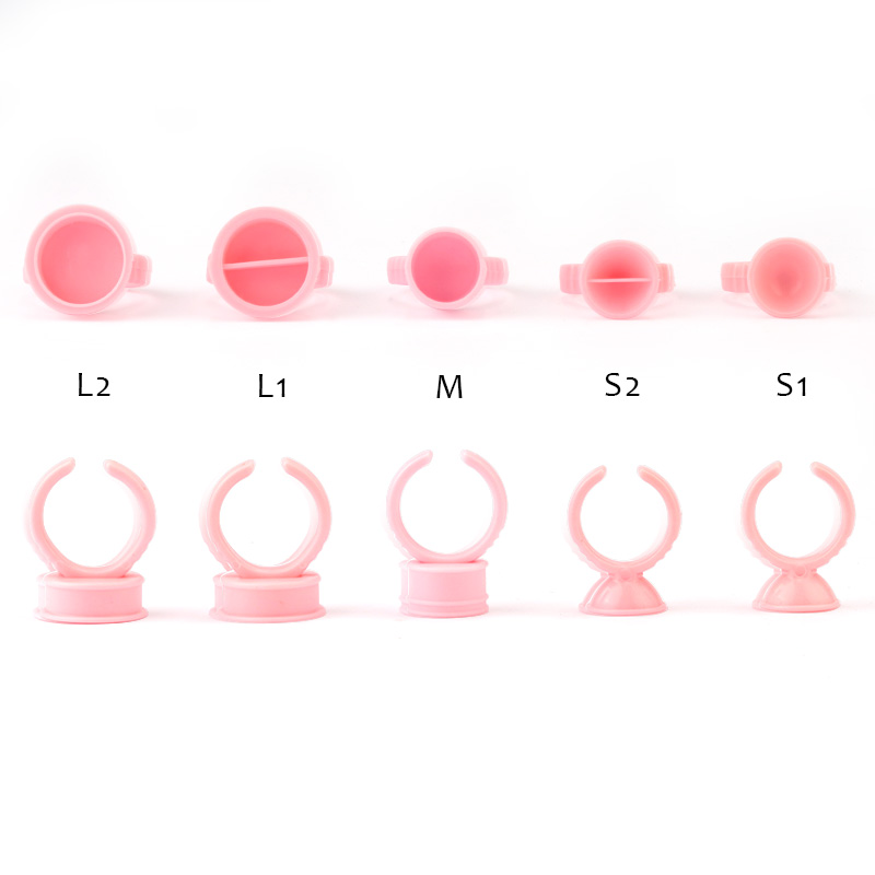 100 piezas anillos de pegament - Eyelash Extension Guide reseña y precio