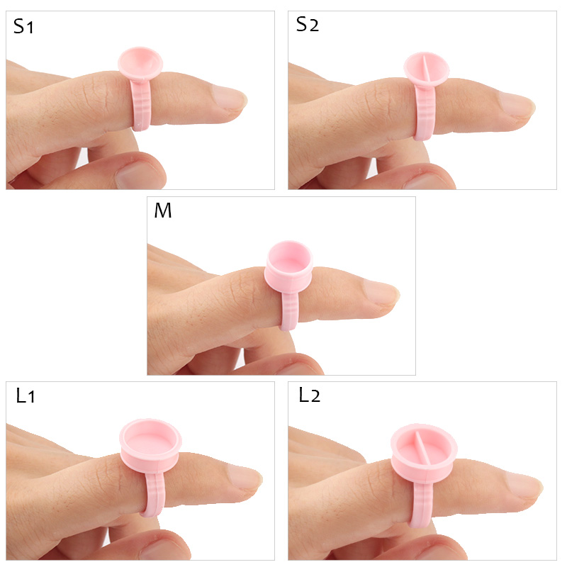 100 piezas anillos de pegament - Eyelash Extension Guide reseña y precio